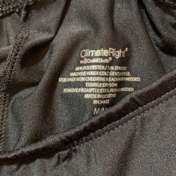 CLIMATE RIGHT @ CUDDL DUDS BLK/SZ M LEGGINGS - Picture 3 of 3